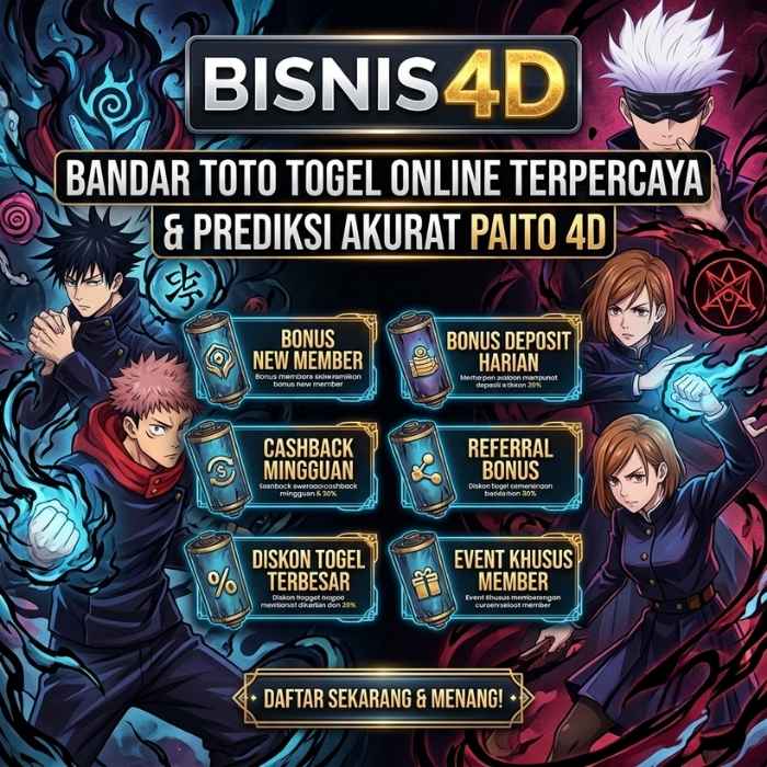 bisnis4D | Bandar Toto Togel Online Terpercaya & Prediksi Data Akurat Paito 4D